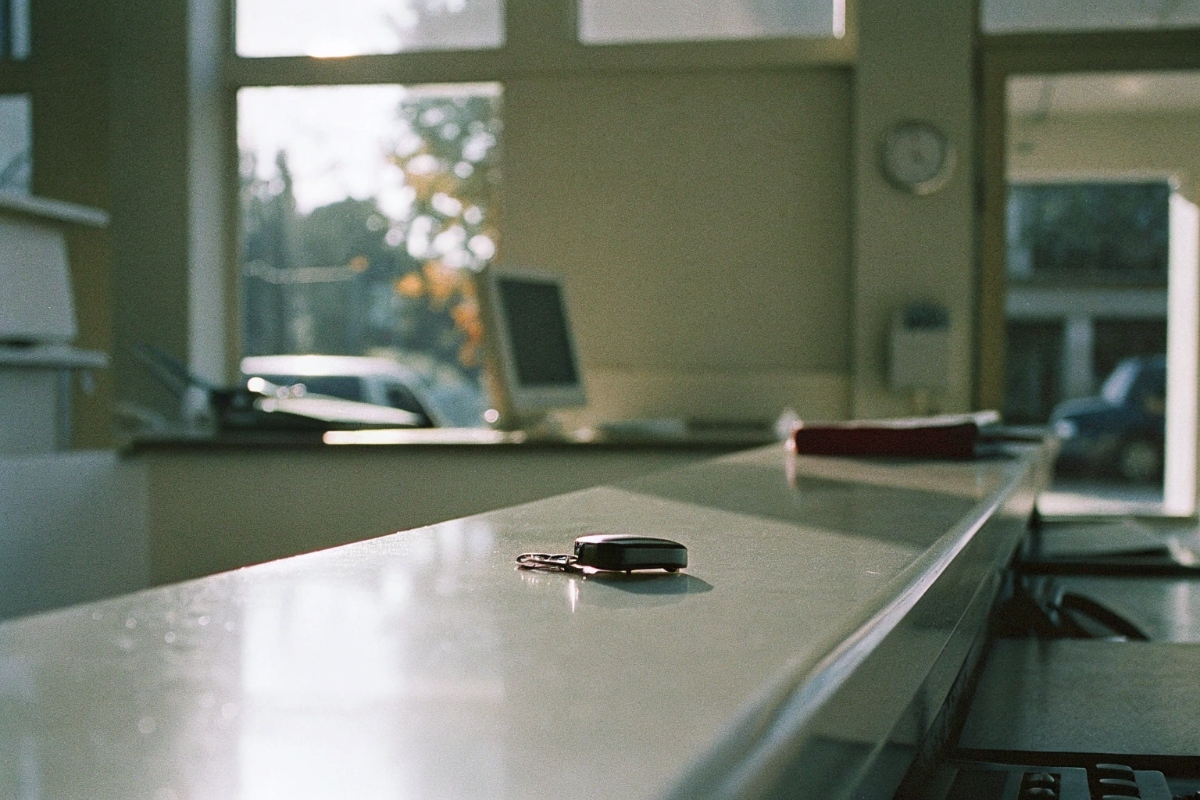 Satisfied customer receiving car keys after quality auto repair